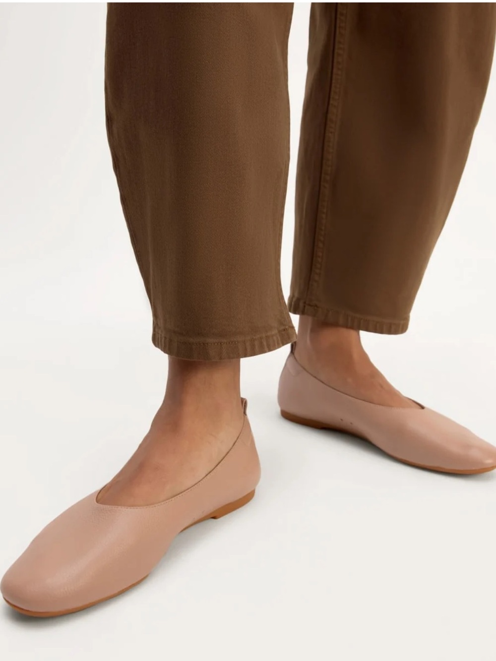 Everlane The Day Glove Leather Women’s Casual Slip-On Ballet Flats in Brown